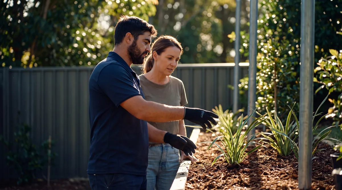 Landscapers: handing over a finished garden